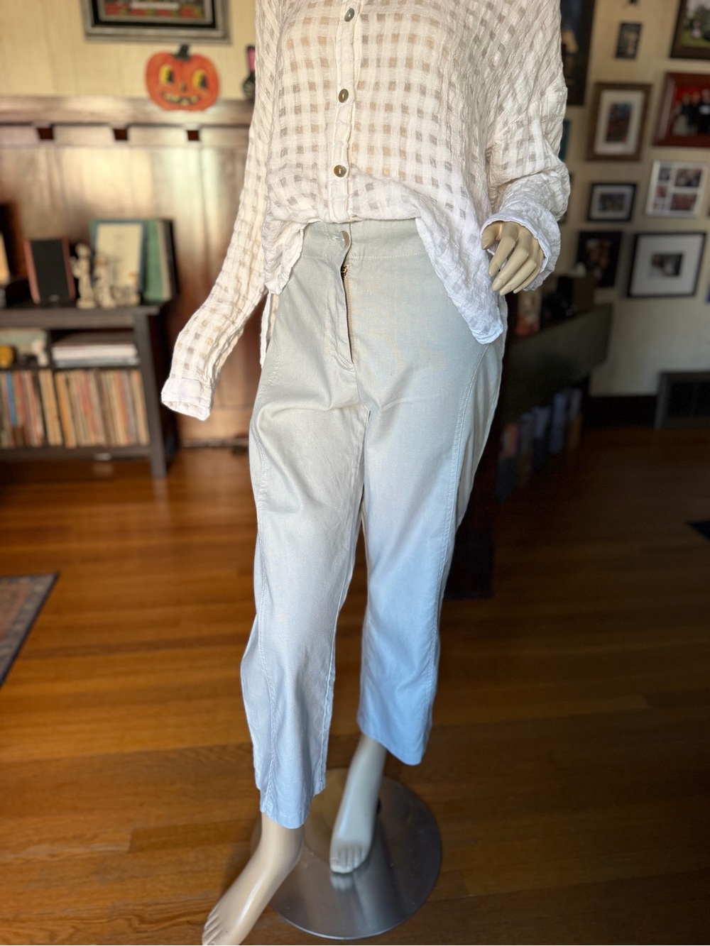 Cut Loose- Light Gray Cropped Wide Leg Pants